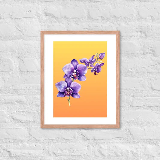 Stunning Framed Orchid Poster - StylishKnots