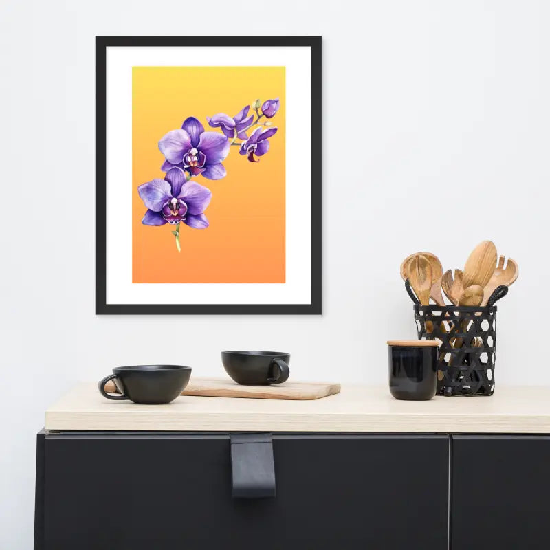 Stunning Framed Orchid Poster - StylishKnots