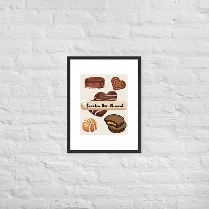 Sweeten the Moment Chocolate Poster - Black / 18″×24″ - Framed
