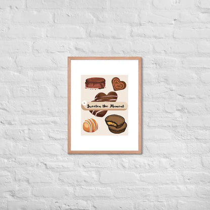 Sweeten the Moment Chocolate Poster - Red Oak / 18″×24″ - Framed
