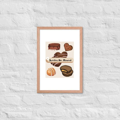Sweeten the Moment Chocolate Poster - Red Oak / 12″×18″ - Framed