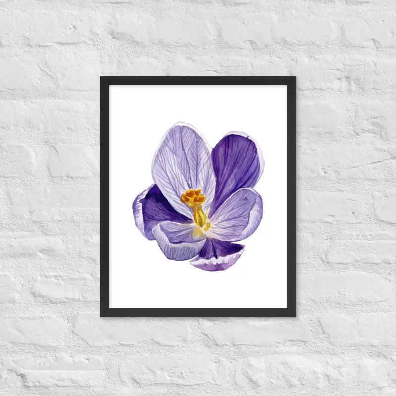 Vibrant Purple Blossom Framed Poster - Black / 16″×20″