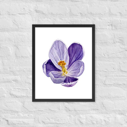 Vibrant Purple Blossom Framed Poster - Black / 16″×20″