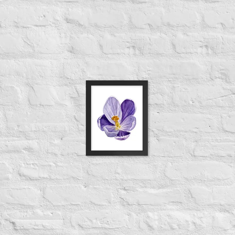 Vibrant Purple Blossom Framed Poster - Black / 8″×10″