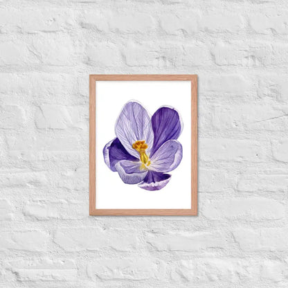 Vibrant Purple Blossom Framed Poster - Red Oak / 12″×16″