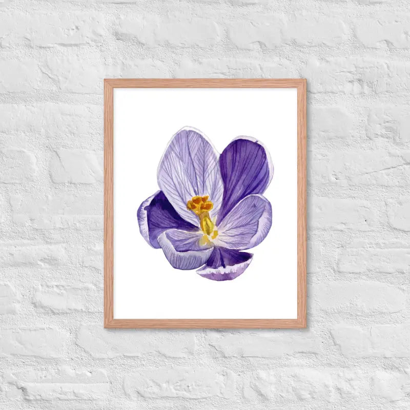 Vibrant Purple Blossom Framed Poster - Red Oak / 16″×20″