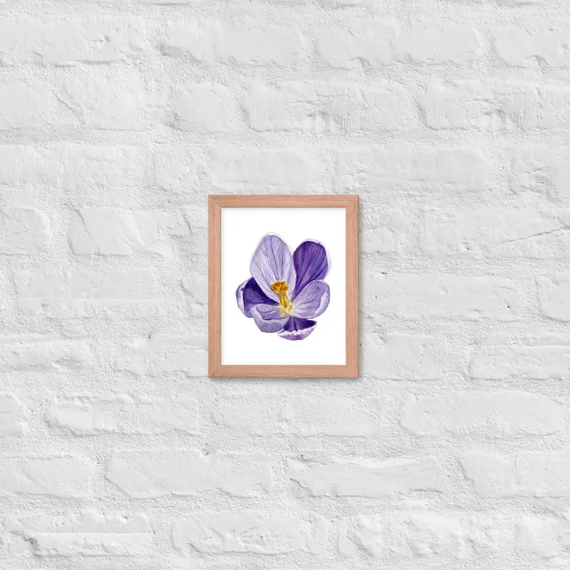 Vibrant Purple Blossom Framed Poster - Red Oak / 8″×10″