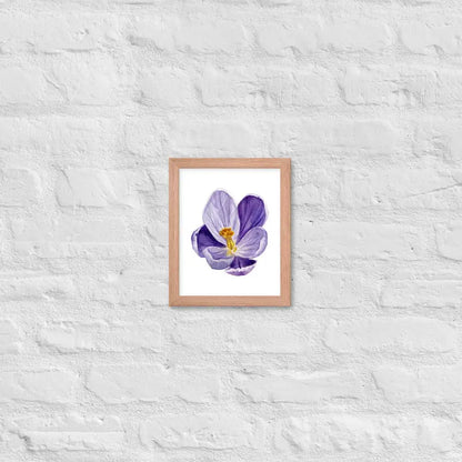 Vibrant Purple Blossom Framed Poster - Red Oak / 8″×10″
