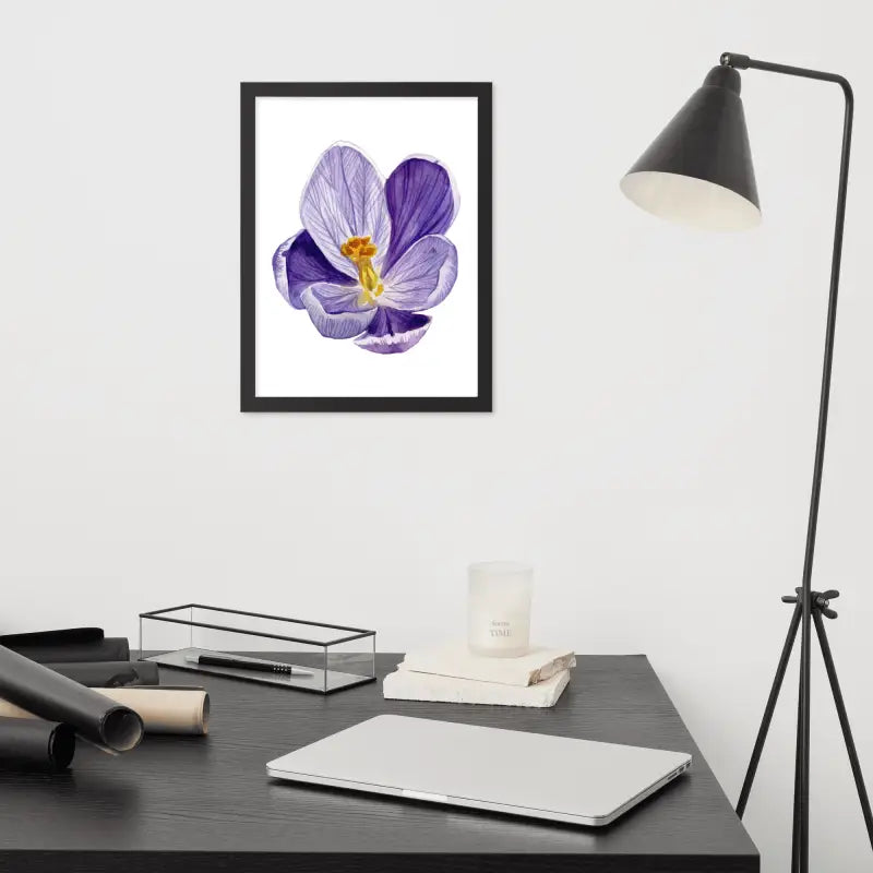 Vibrant Purple Blossom Framed Poster