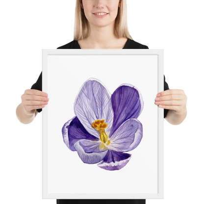 Vibrant Purple Blossom Framed Poster