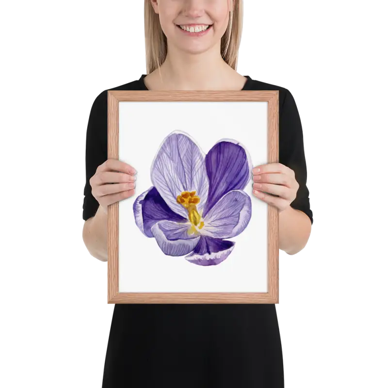 Vibrant Purple Blossom Framed Poster