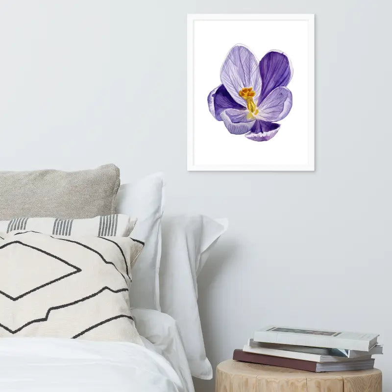 Vibrant Purple Blossom Framed Poster