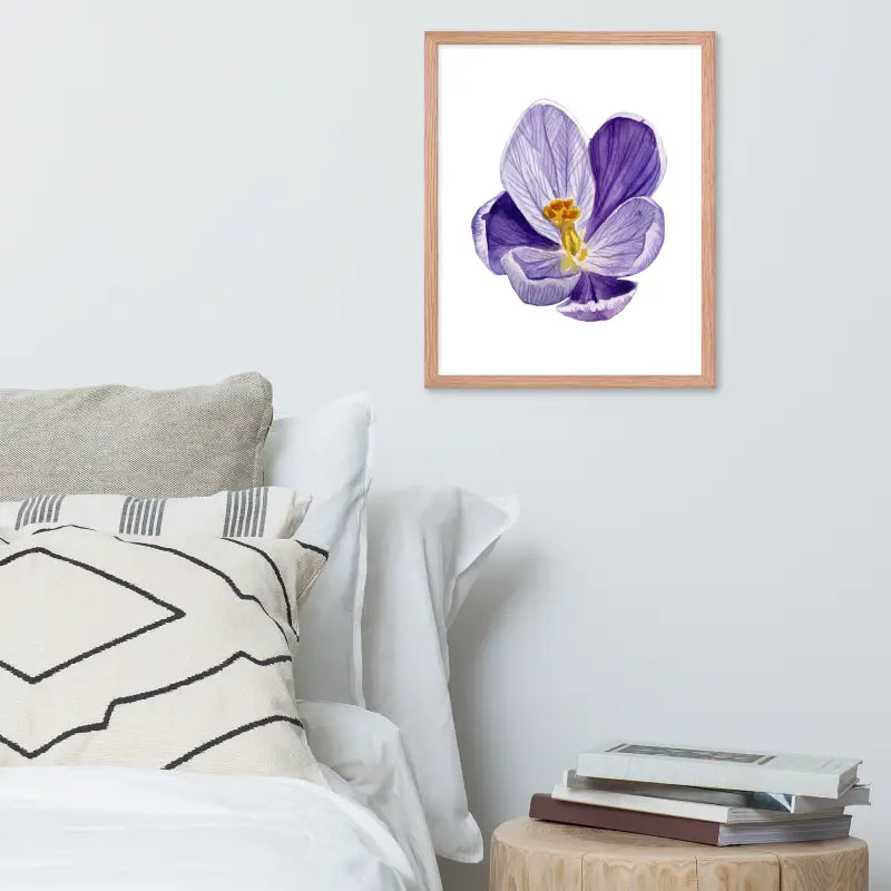 Vibrant Purple Blossom Framed Poster