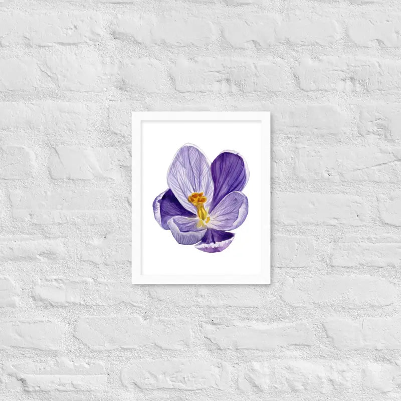 Vibrant Purple Blossom Framed Poster - White / 11″×14″