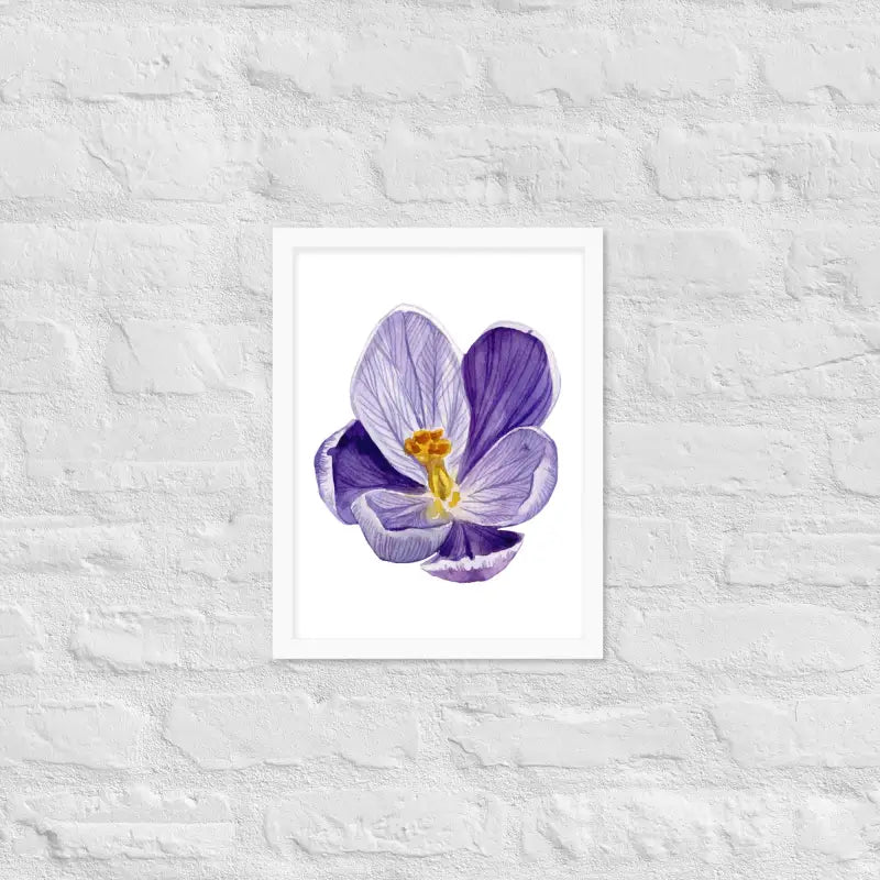 Vibrant Purple Blossom Framed Poster - White / 12″×16″