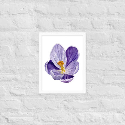 Vibrant Purple Blossom Framed Poster - White / 12″×16″