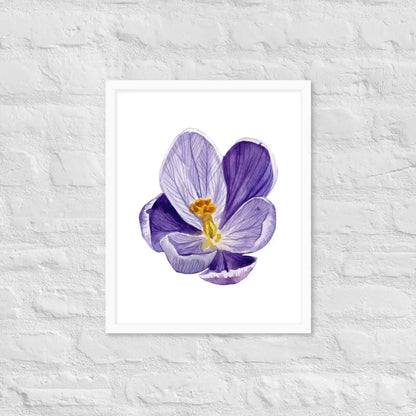 Vibrant Purple Blossom Framed Poster - White / 16″×20″