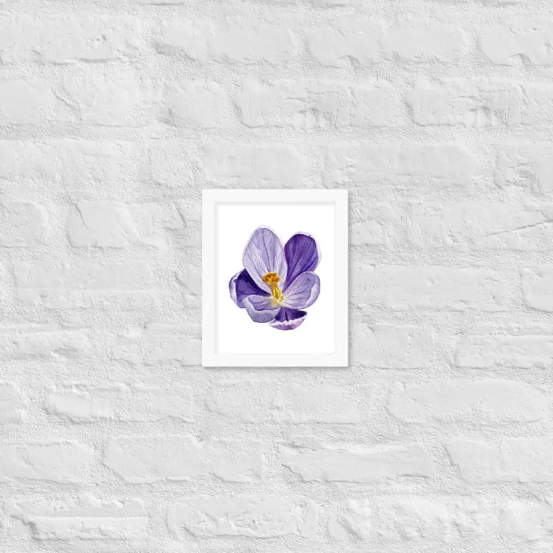 Vibrant Purple Blossom Framed Poster - White / 8″×10″