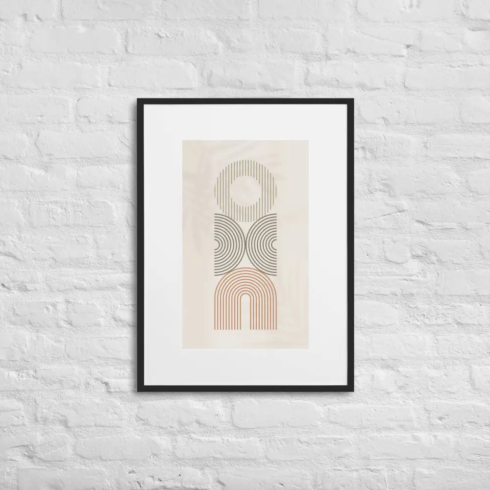 Balance Framed Poster - Black / 50×70 cm