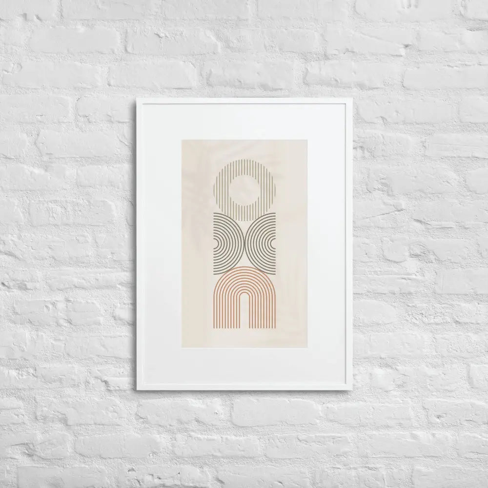 Balance Framed Poster - White / 50×70 cm