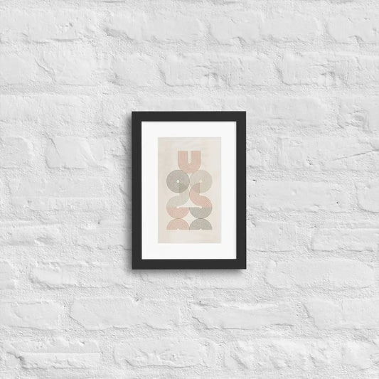 Waves of Balance Abstract Framed Poster - Black / 21×30 cm
